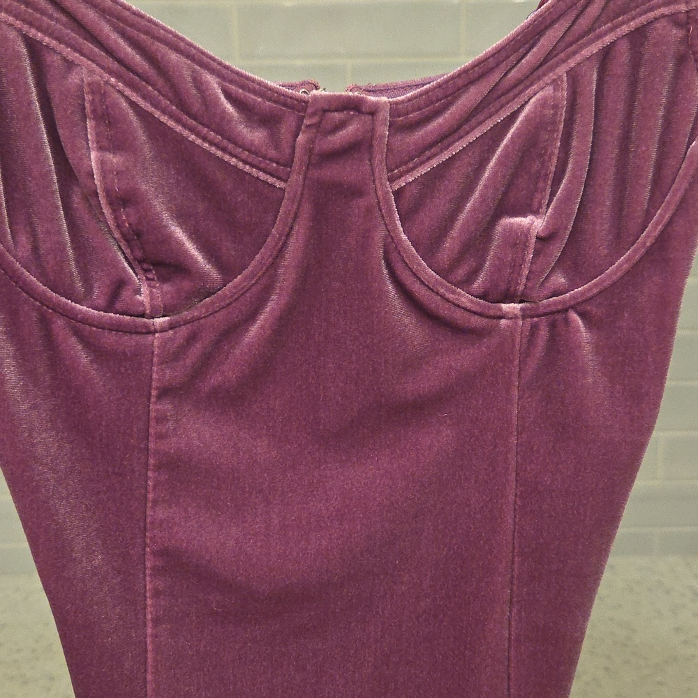 Urban Outfitters Purple Velvet Mini Dress - Picture 6 of 6